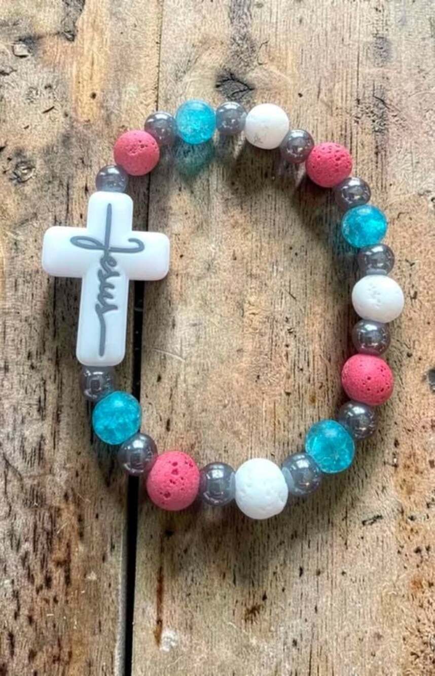 Jesus Cross Beaded Bracelet